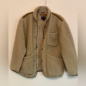 Nordic Sherpa Brown & Tan Button Down Jacket Small